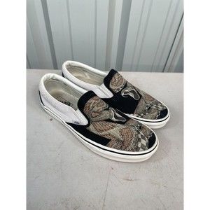 Vans Slip On Desert Rattle Snake Mens Size 11 Black Skateboarding Shoes Slip On